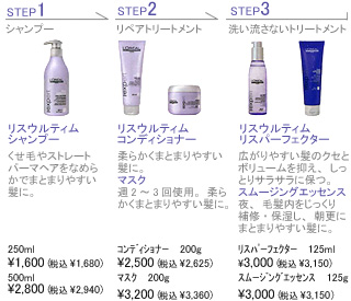 ストレートパーマ＆くせ毛用トリートメント　ホームケア